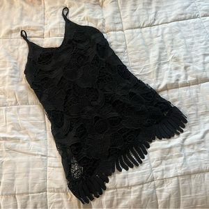 Express Black Lace Shift Dress Size M